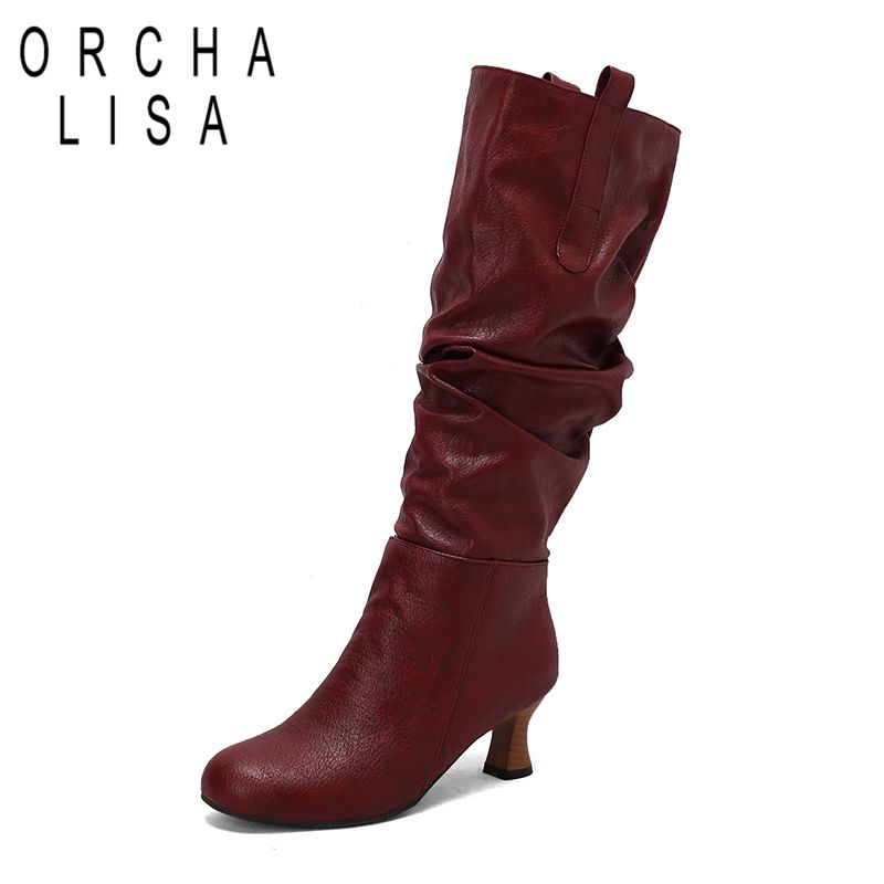 Women'S Shoes Extended Sizes - 오르차 리사 팬시 레이디 니하이 부츠