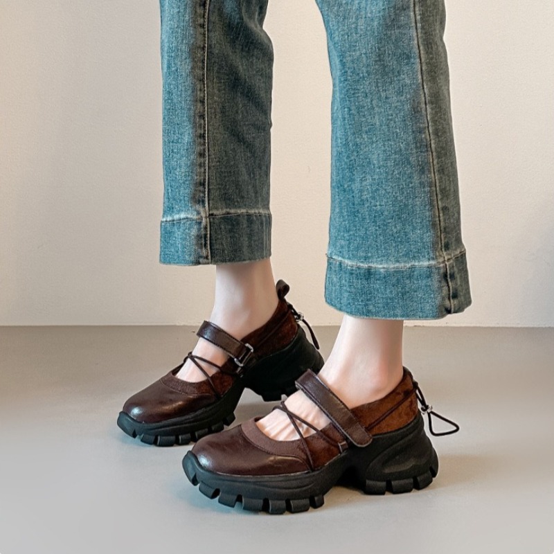 Women Shoes Loafers - 뉴 레트로 발레 메리 제인 슈즈