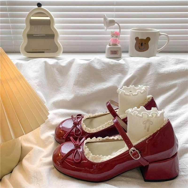 Women'S Shoes Burgundy - 2026년 봄 신상 여성 고급 발레
