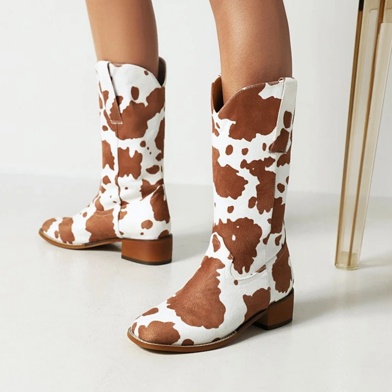 Women'S Shoes In Size 12 - 여성용 미드카프 부츠 레트로 웨스턴 카우보이