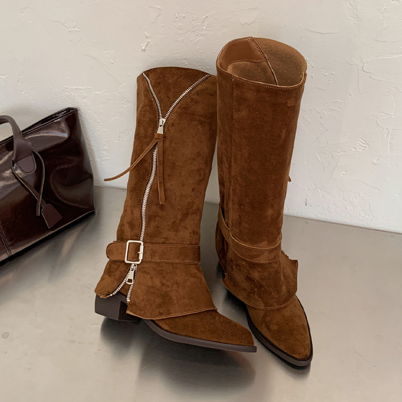 Women Shoes Size 7 - 여성 웨스턴 카우보이 미드 카프 부츠