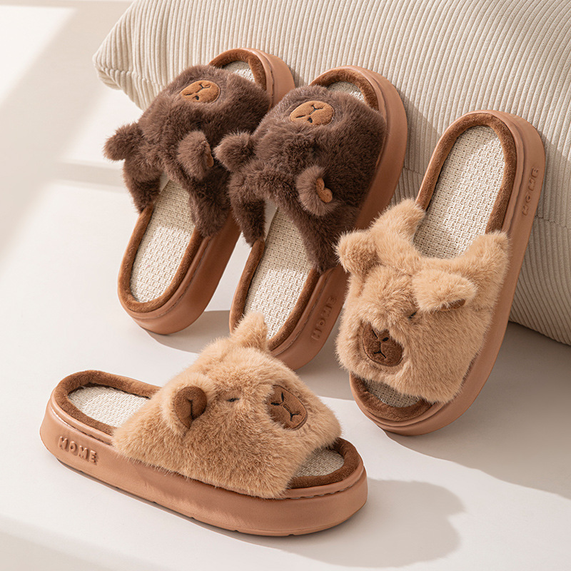 Women'S Shoes Everyday - 헴프 카툰 여성 슬리퍼 홈 플랫