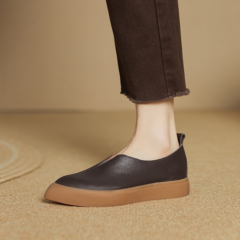 Women Shoes Loafers - 여성용 포인티드 토 두꺼운 힐 신발,