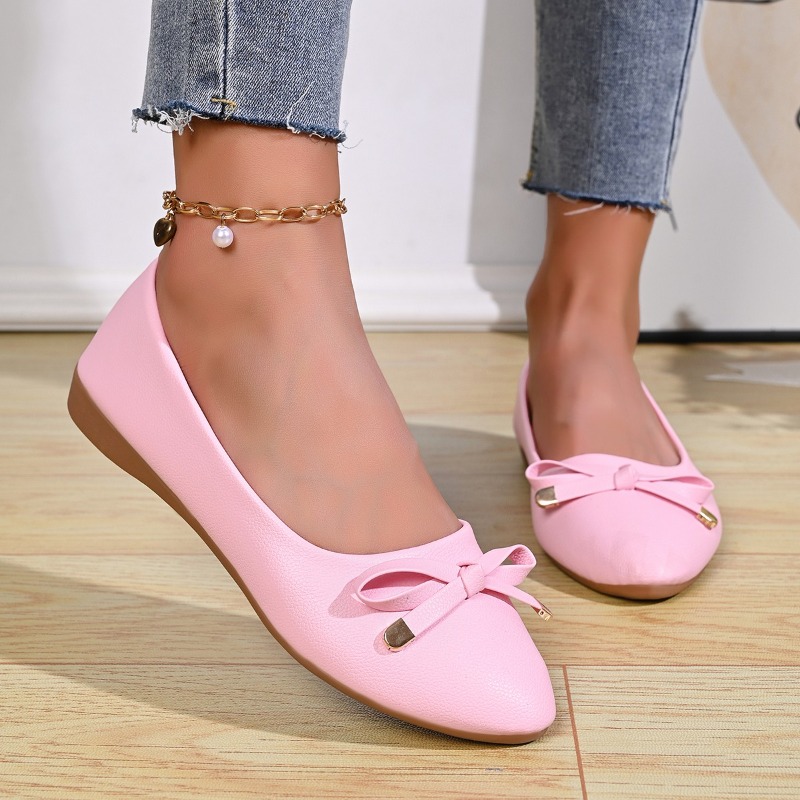 Women Shoes Loafers - 보우 샤로우 마우스 소프트 솔 편안한