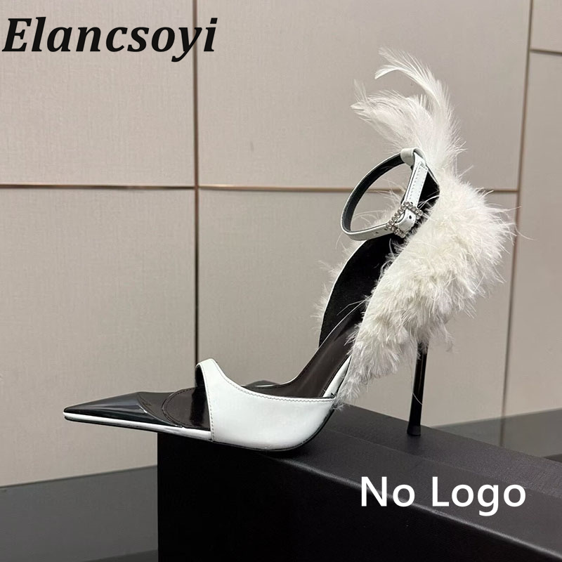 여성용 깃털 장식 하이힐 펌프스 - 이브닝 파티 댄스  - Women Shoes Size 7 리뷰 및 가격
