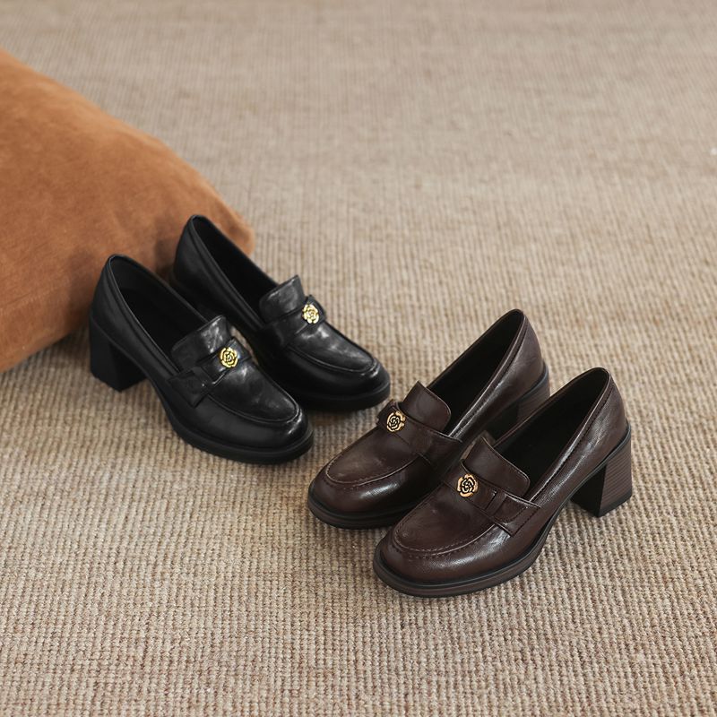 리브 캣 블랙 여성 펌프스 라운드 토 7.5cm 청키  - Women'S Shoes Extended Sizes 리뷰 및 가격