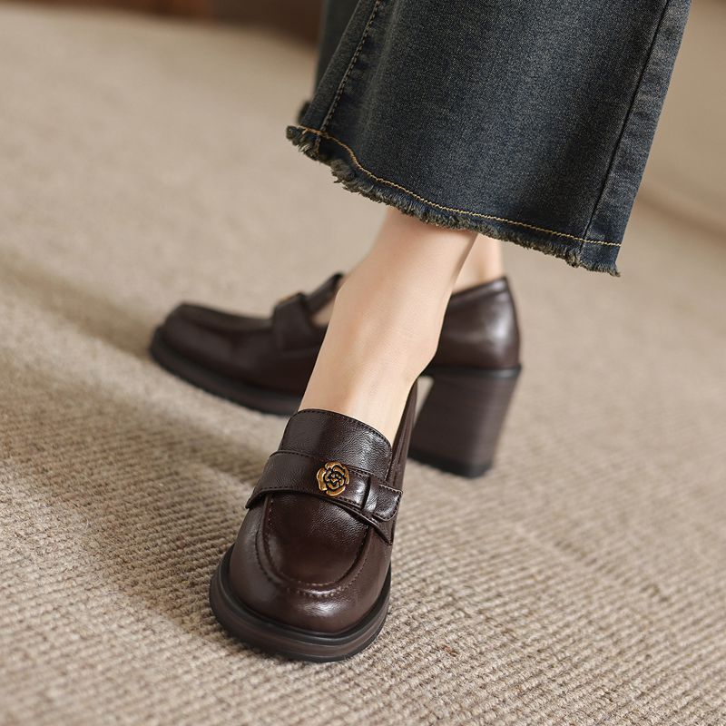 리브 캣 블랙 여성 펌프스 라운드 토 7.5cm 청키  - Women'S Shoes Extended Sizes 리뷰 및 가격