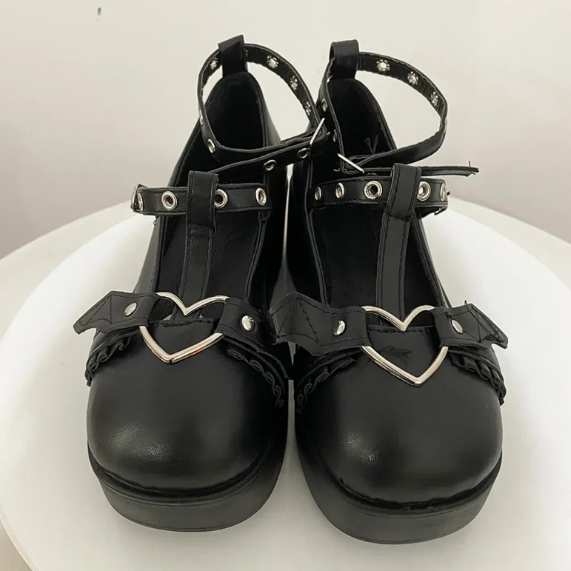 새로운 스위트 하트 버클 웨지 메리 제인 여성 핑크 티 - Women'S Shoes Everyday 리뷰 및 가격
