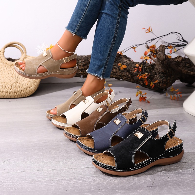 여성 플러스 사이즈 와이드 핏 웨지 샌들 오픈토 슬링백 - Women'S Shoes With Bunions 리뷰 및 가격