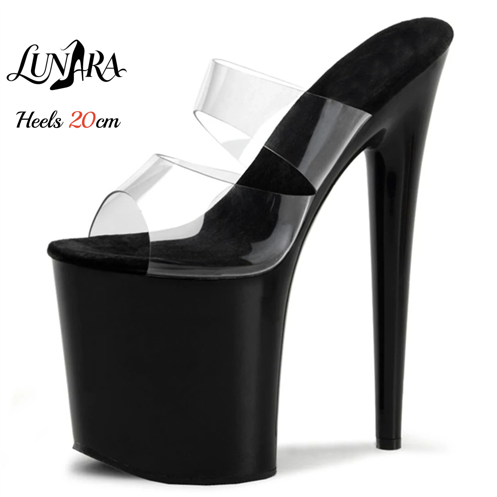 20cm 투명 PVC 스트랩 울트라 하이 플랫폼 하이힐 - Clear Strap Heel 리뷰 및 가격