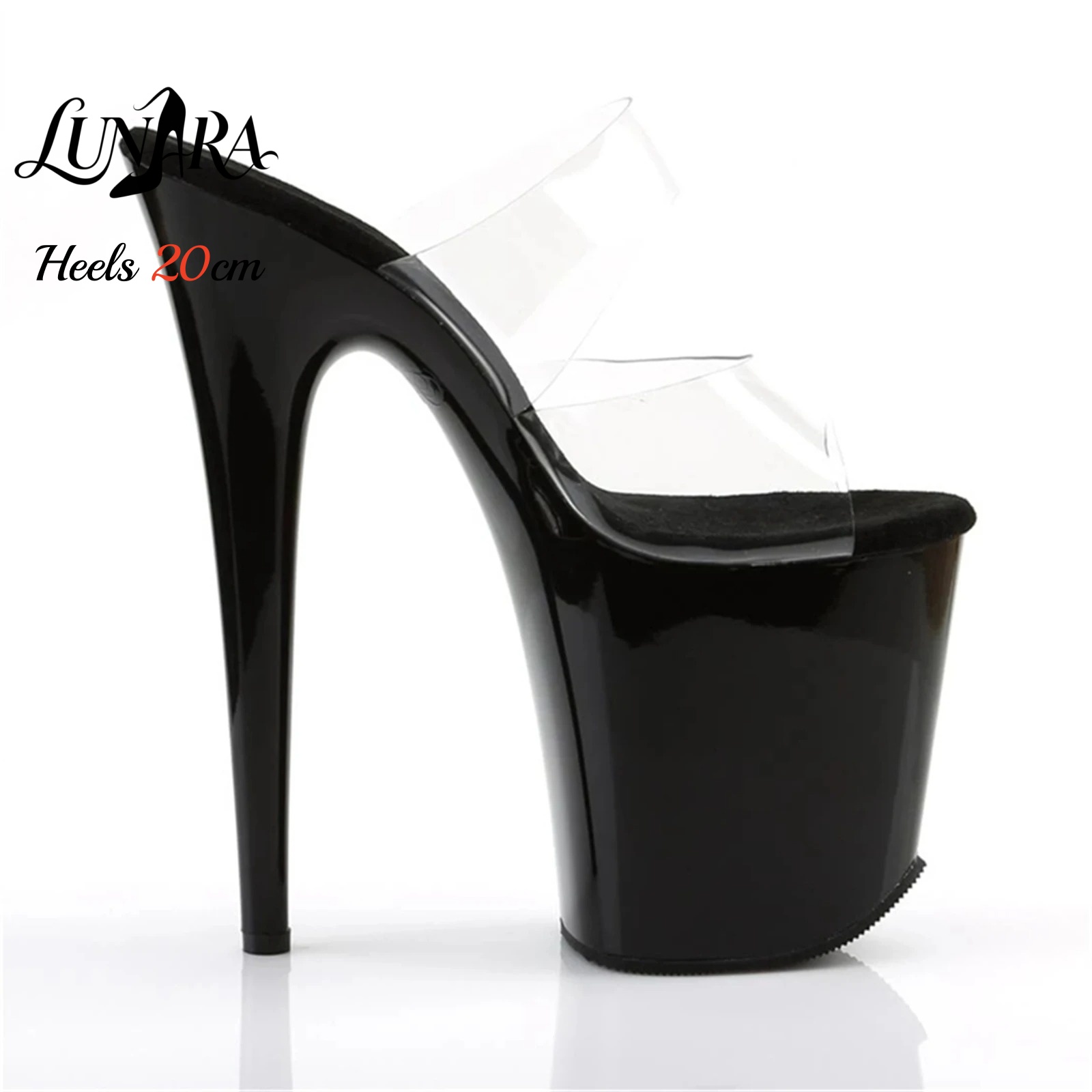 20cm 투명 PVC 스트랩 울트라 하이 플랫폼 하이힐 - Clear Strap Heel 리뷰 및 가격