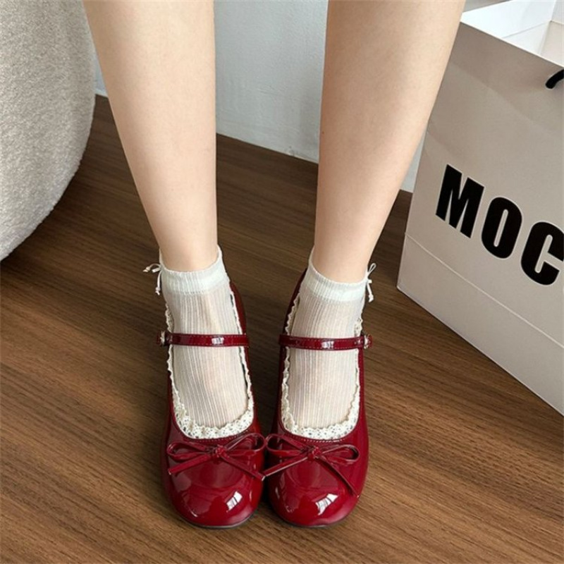 2026 봄/가을 여성용 고급 발레 메리 제인 슈즈 - - Women'S Shoes Burgundy 리뷰 및 가격