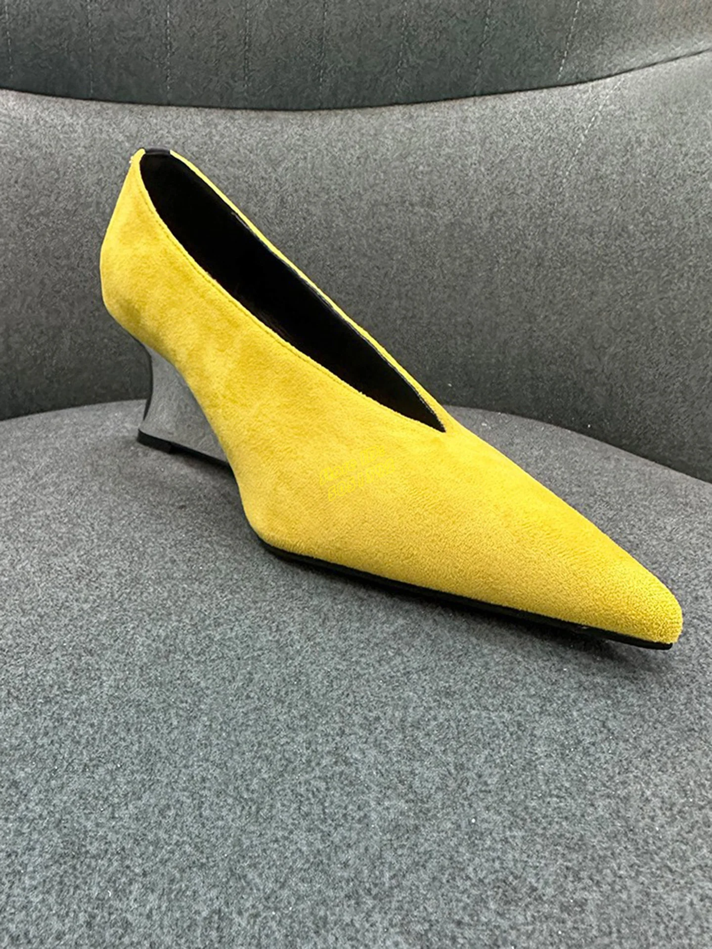 레드 스웨이드 슬립온 펌프스 웨지힐 6cm 섹시 포인티 - Women'S Shoes Burgundy 리뷰 및 가격