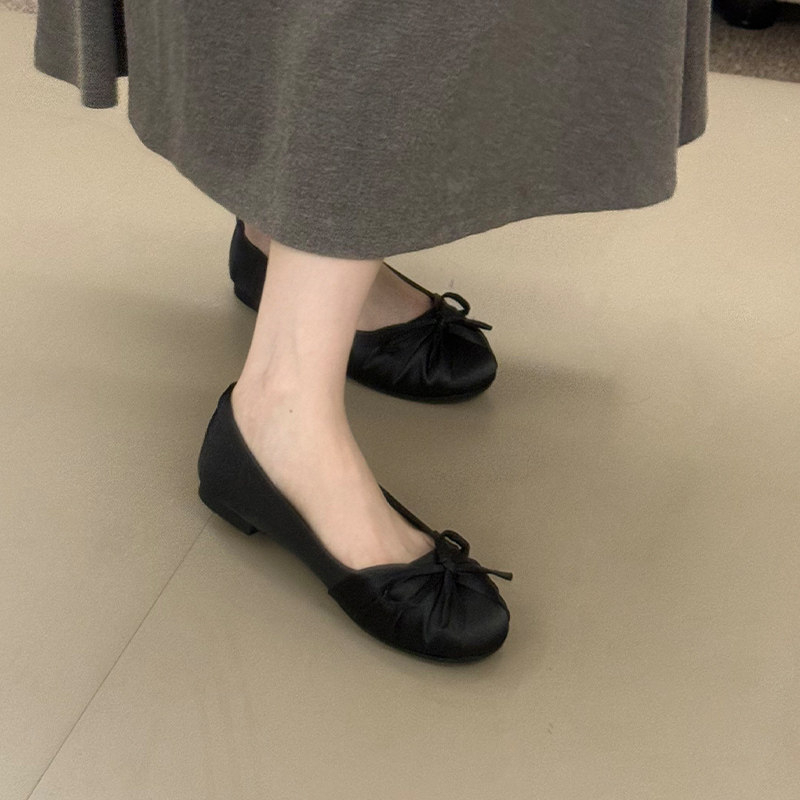 2026년 신상 리본 장식 새틴 얕은 굽 싱글 슈즈 여 - Women Shoes Loafers 리뷰 및 가격
