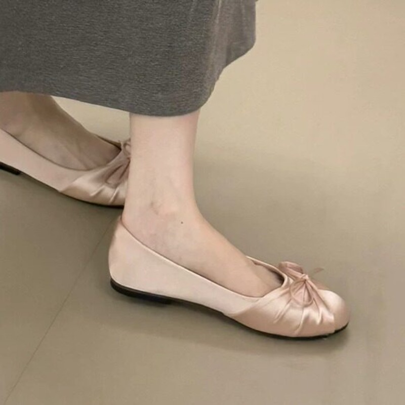 2026년 신상 리본 장식 새틴 얕은 굽 싱글 슈즈 여 - Women Shoes Loafers 리뷰 및 가격