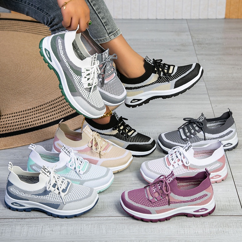 여성 신발 패션 캐주얼 메쉬 스니커즈 야외 스포츠 통기 - Women Shoes Running 리뷰 및 가격