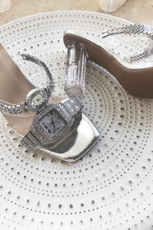 오리지널 디자인 크리스탈 시계 하이힐 샌들 여성용 럭셔 - Clear Strap Heel 리뷰 및 가격