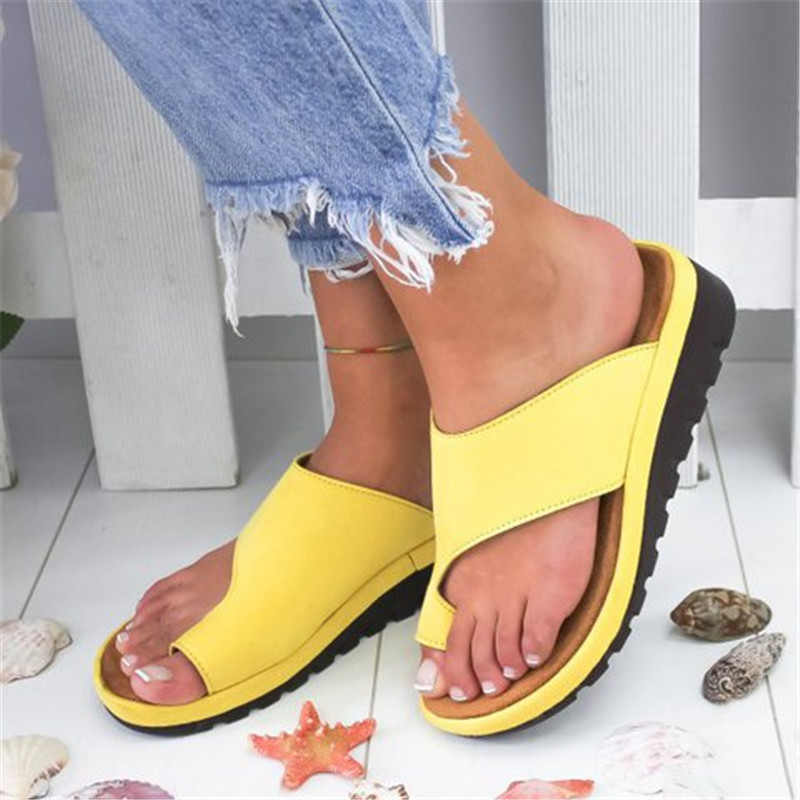 여성 샌들 새로운 여성 신발 편안한 플랫폼 플랫 솔 정 - Women'S Shoes With Bunions 리뷰 및 가격