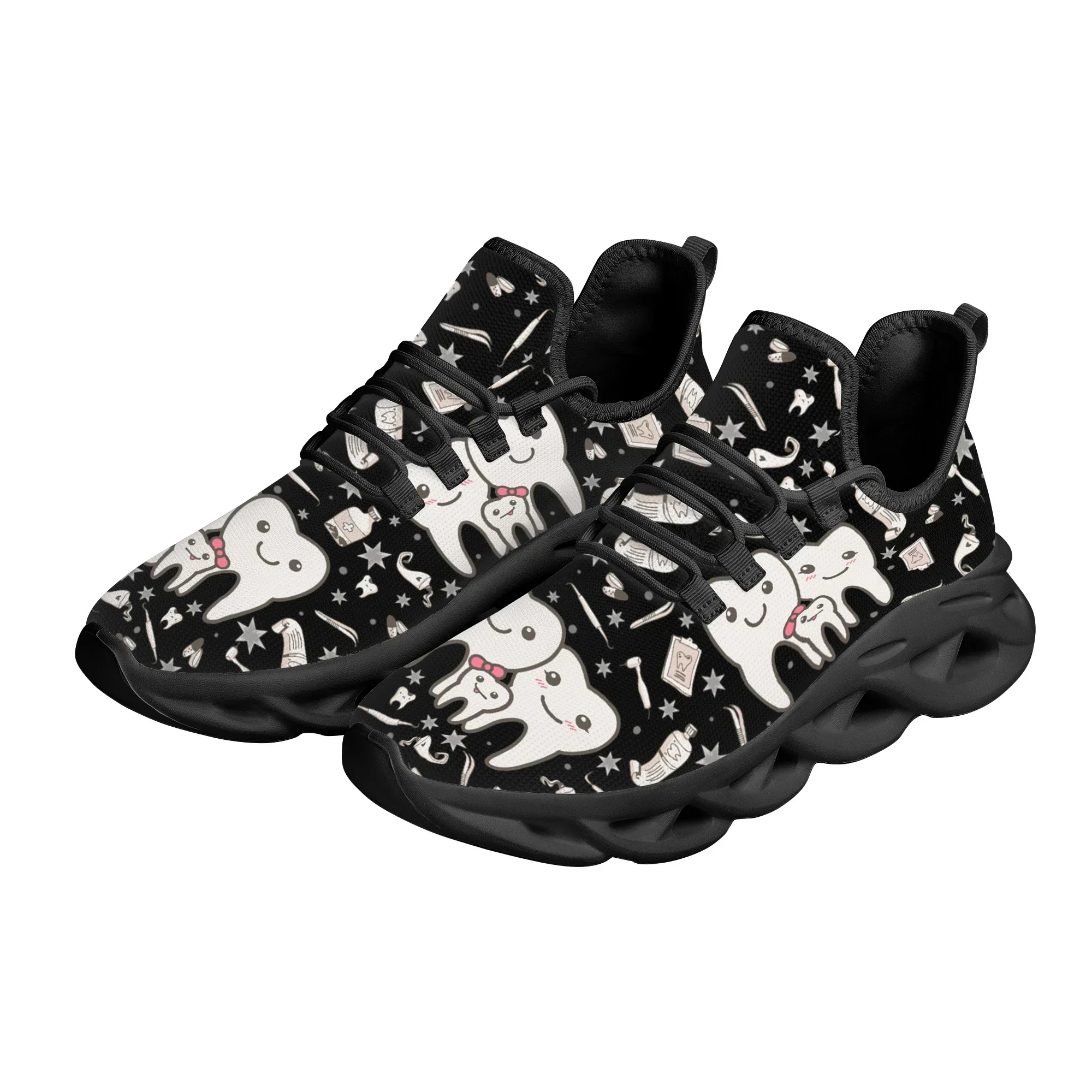 귀여운 치과 디자인 스니커즈 여성 캐주얼 경량 레이스업 - Women'S Shoes Casual Sneakers 리뷰 및 가격