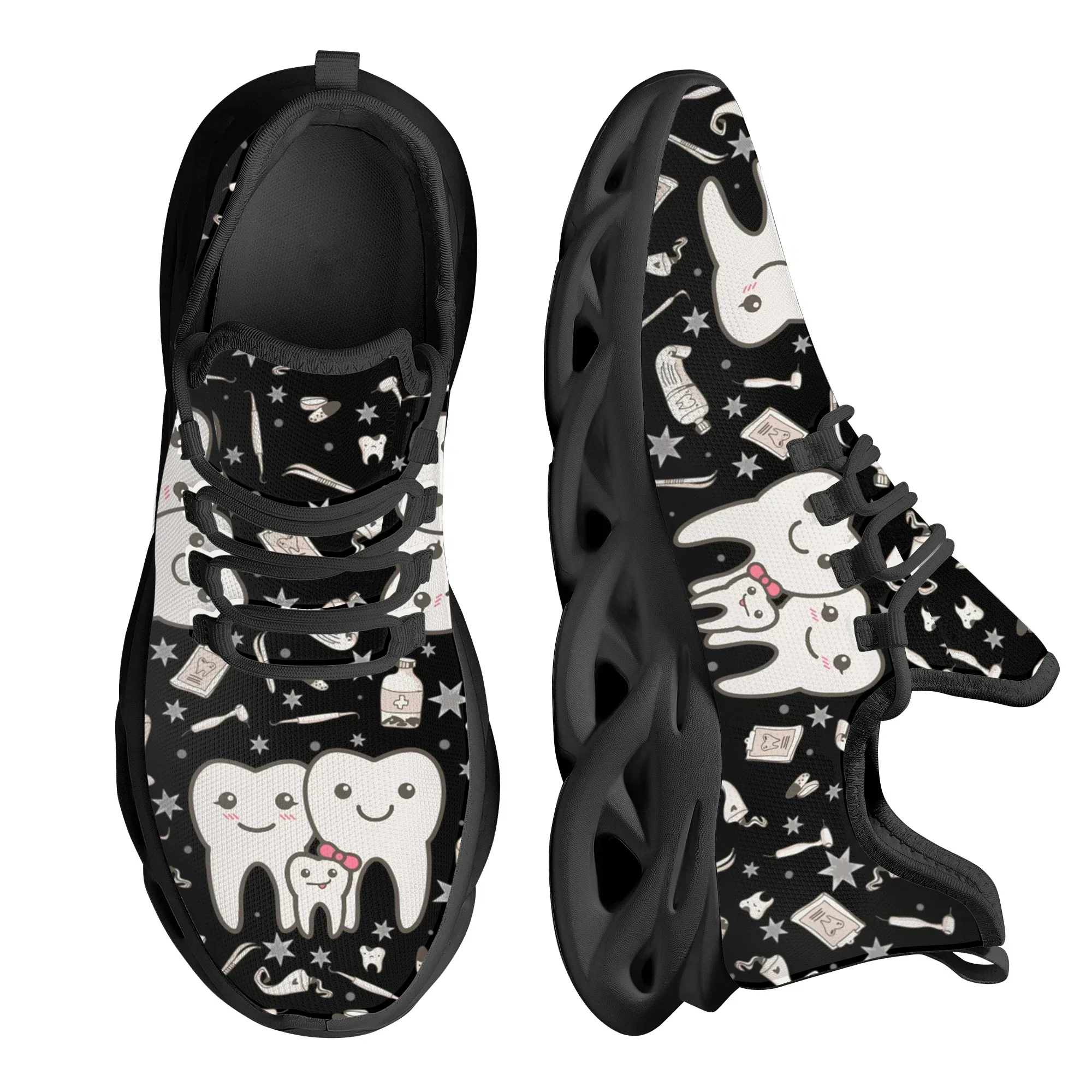 귀여운 치과 디자인 스니커즈 여성 캐주얼 경량 레이스업 - Women'S Shoes Casual Sneakers 리뷰 및 가격