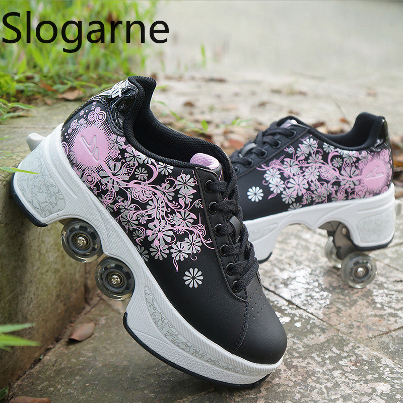 여성용 4륜 변형 롤러 스케이트 신발 남성용 캐주얼 스 - Women Shoes Running 리뷰 및 가격