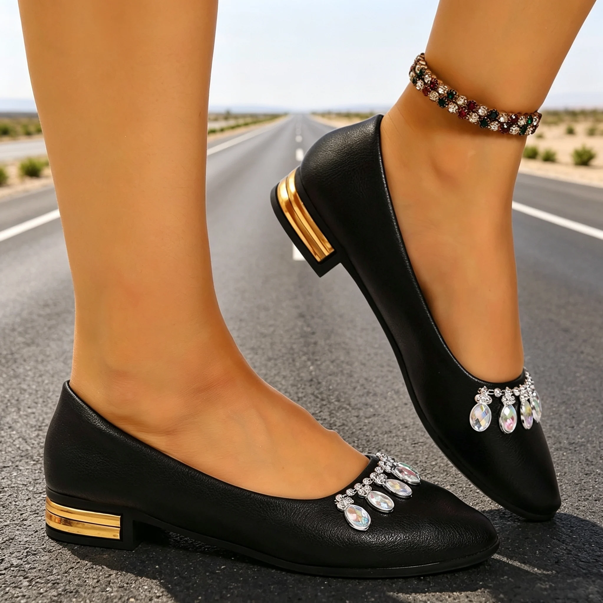 여성 플랫 포인티드 토 발레 슈즈 플러스 사이즈 플랫  - Women Shoes Loafers 리뷰 및 가격