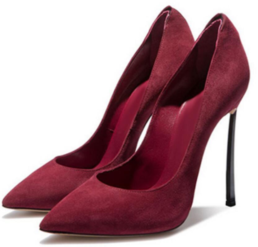 여성용 뾰족코 블레이드 펌프스 메탈 하이힐 버건디 블루 - Women'S Shoes Burgundy 리뷰 및 가격