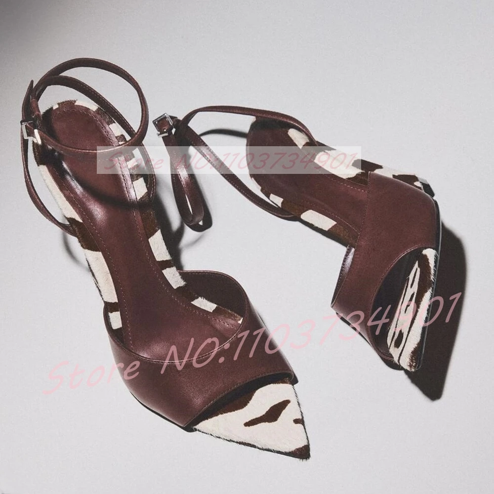 얼룩말 무늬 말털 웨지 샌들 여성 발목 스트랩 투명 오 - Clear Strap Heel 리뷰 및 가격