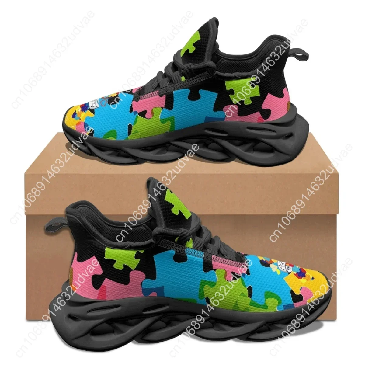 자폐증 인식 스포츠 운동화 컬러 퍼즐 내구성이 뛰어난  - Women Shoes Running 리뷰 및 가격