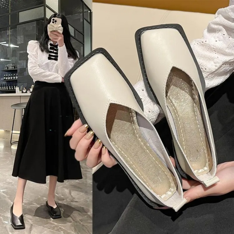 로마 여성 로우힐 펌프스 여성 신발 플랫 슈즈 스퀘어  - Women'S Shoes Casual Sneakers 리뷰 및 가격