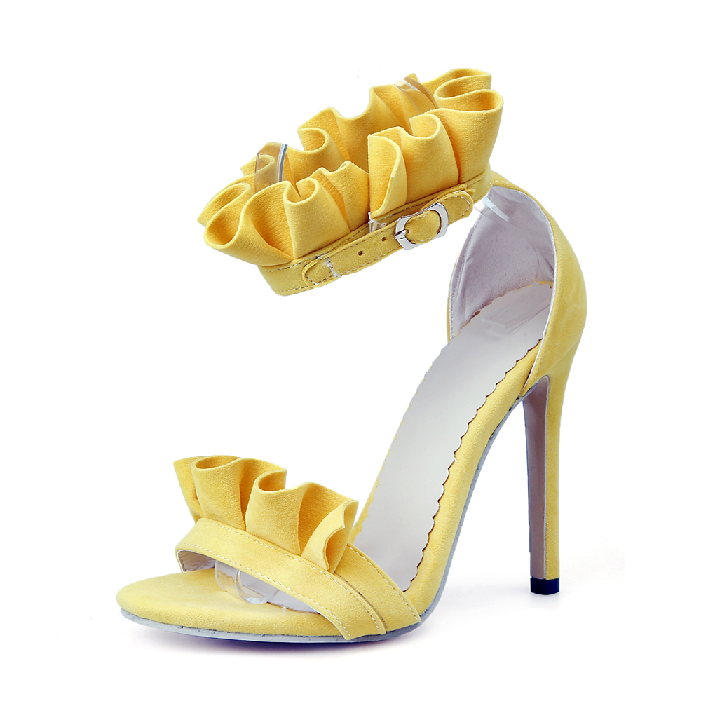 여름 신상 핑크 패션 블랙 여성 샌들 러플 라운드 토  - Women'S Shoes In Size 12 리뷰 및 가격