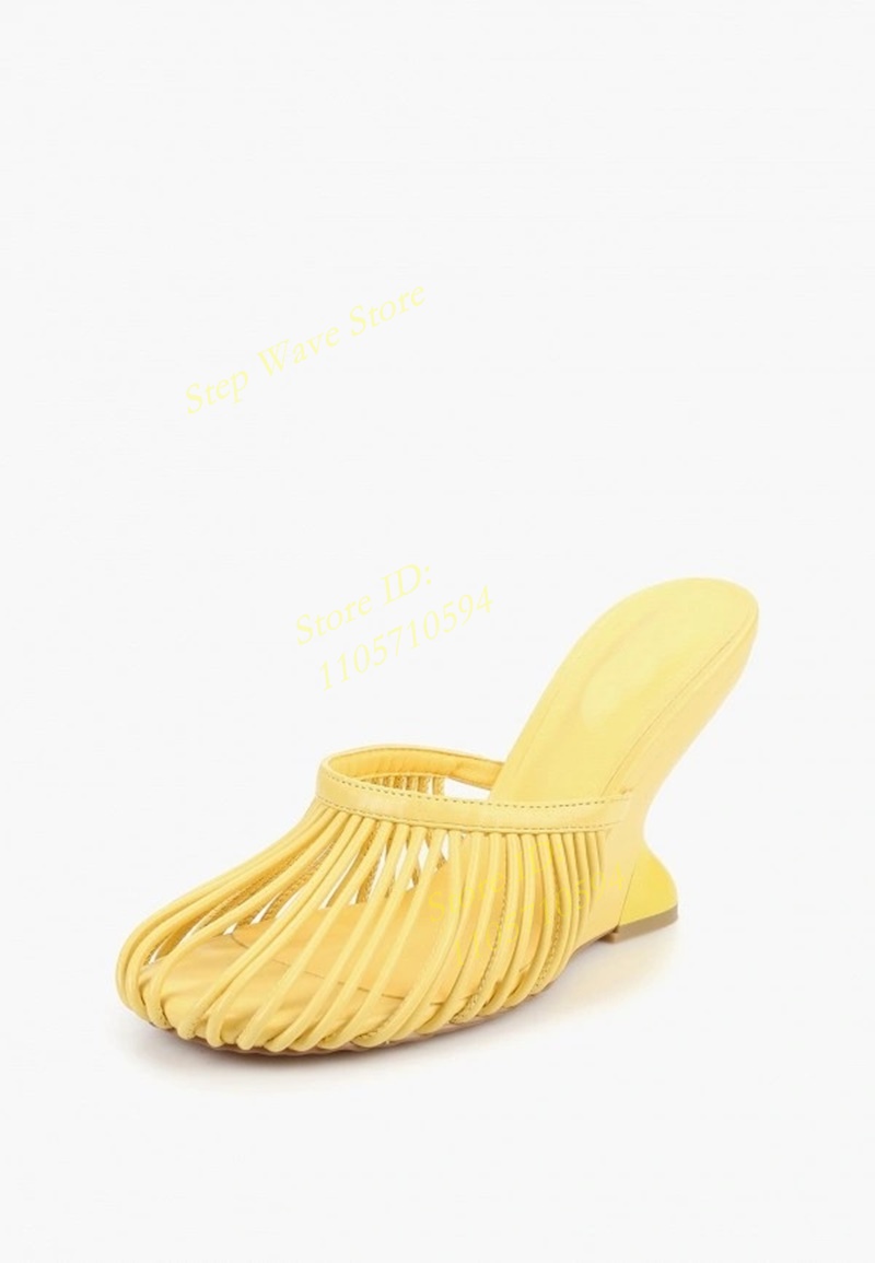 스퀘어토 옐로우 슬리퍼 독특한 스타일 좁은 스트랩 슬립 - Women'S Shoes Burgundy 리뷰 및 가격