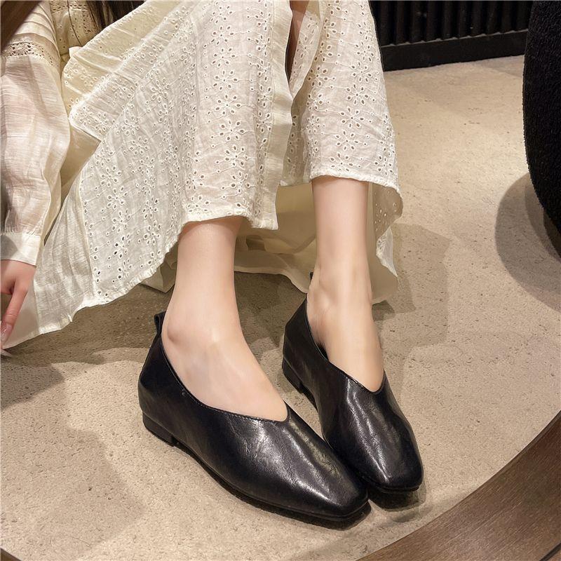 패션 신발 여성용 로퍼 정품 가죽 고급 실버 힐 스퀘어 - Women Shoes Loafers 리뷰 및 가격