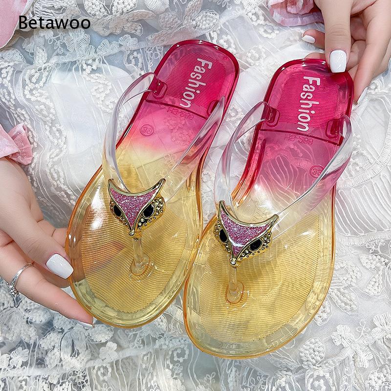 2026 여성용 투명 젤리 플립플랍 메탈 장식 쪼리 플 - Thong Flat Sandal 리뷰 및 가격