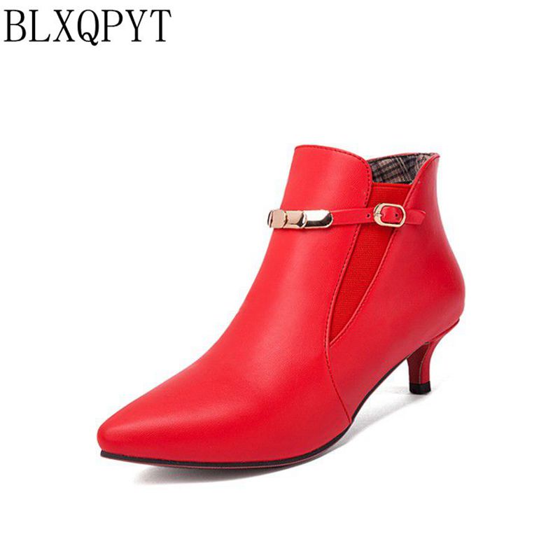 BLXQPYT 여성용 키튼 힐 앵클 부츠 포인티드 토  - Women Shoes Size 7 리뷰 및 가격