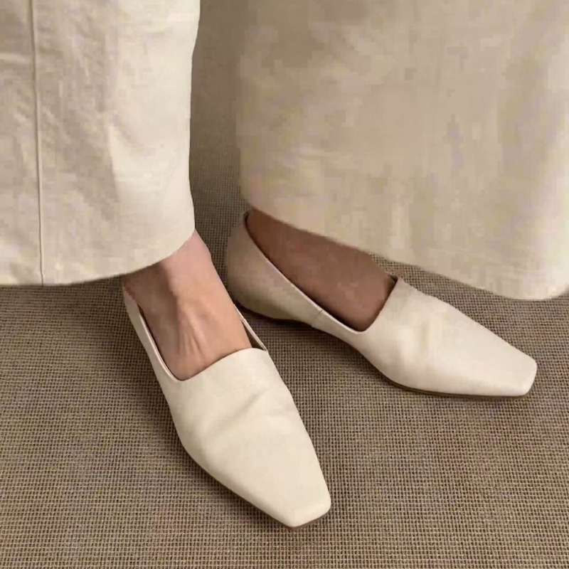 레트로 플랫 로퍼 여성용 슬립온 브리티시 스타일 스퀘어 - Women Shoes Loafers 리뷰 및 가격